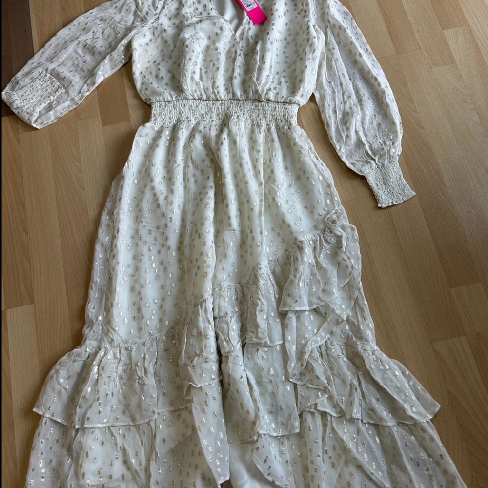 Lilly Pulitzer Ivory Silk Midi Dress